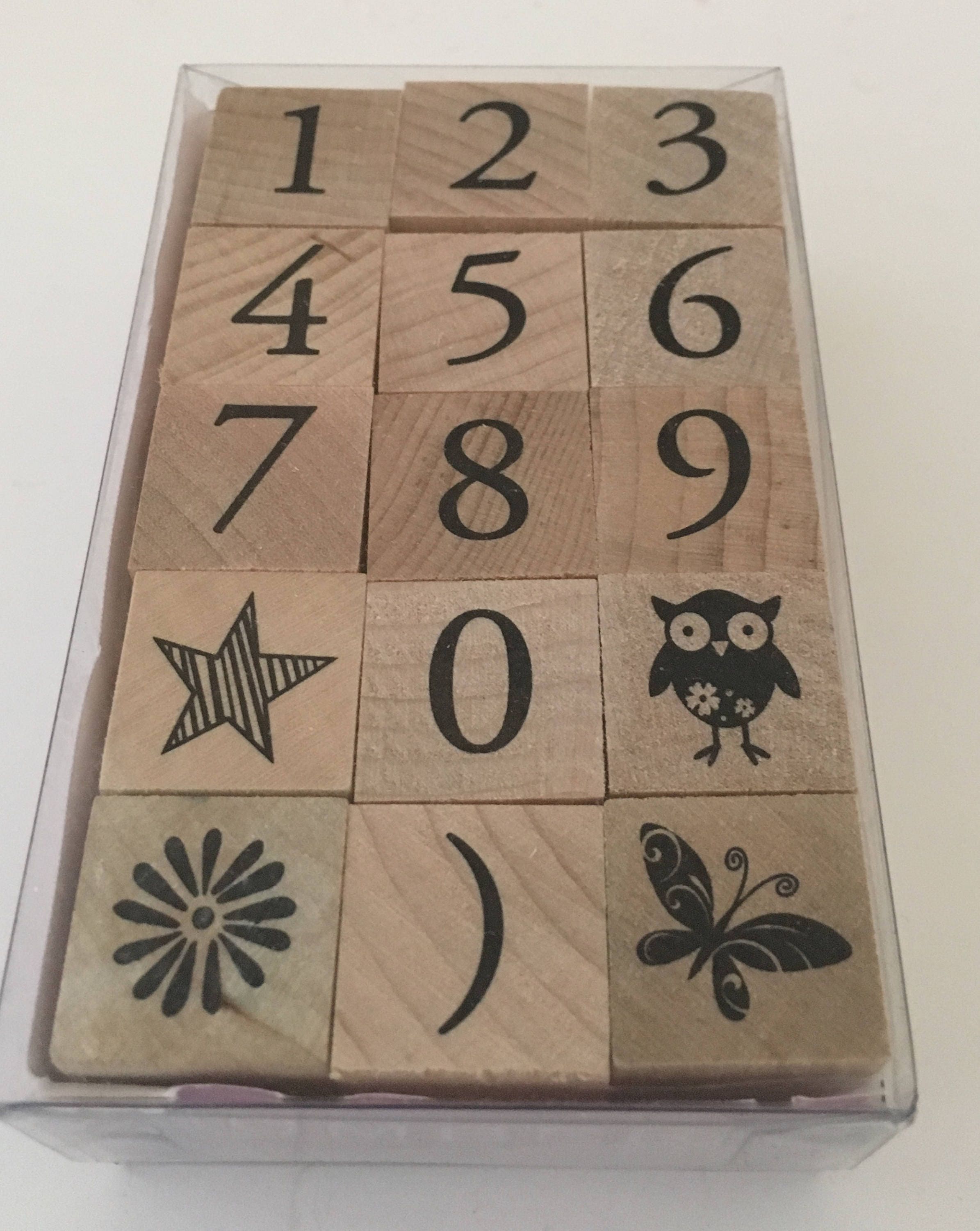 Numbers Rubber Stamps (free shipping) from TheArtfulLoft on Etsy Studio