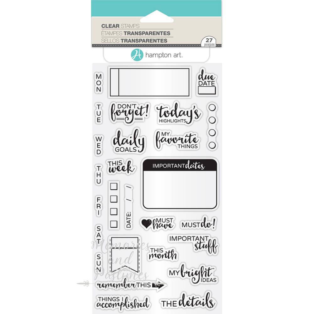 The Details Planner Stamp Set BUJO Stamps Bullet Journal Stamps