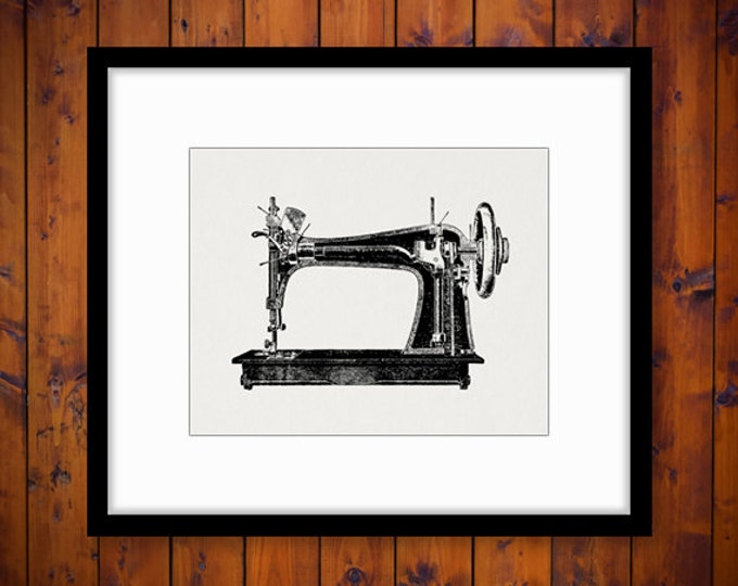 Digital Antique Sewing Machine Image Graphic Illustration Printable Download Vintage Clip Art Jpg Png Eps HQ 300dpi No.1213