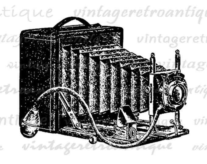 Printable Image Old Camera Graphic Illustration Digital Download Antique Clip Art Jpg Png Eps HQ 300dpi No.1418