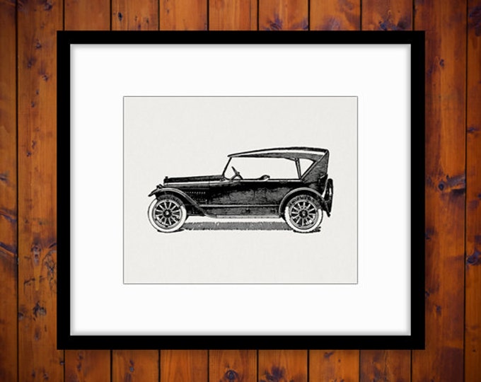 Digital Printable Antique Car Side View Image Illustration Graphic Download Vintage Clip Art Jpg Png Eps HQ 300dpi No.3442