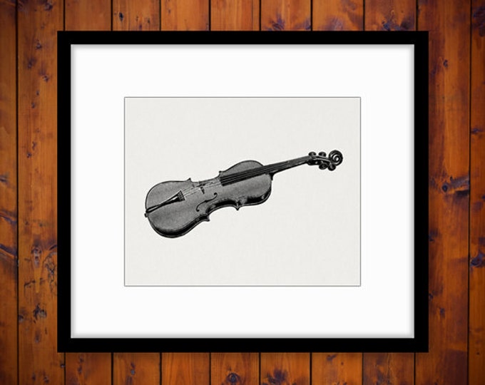 Printable Violin Image Graphic Music Illustration Download Digital Vintage Clip Art Jpg Png Eps HQ 300dpi No.1478