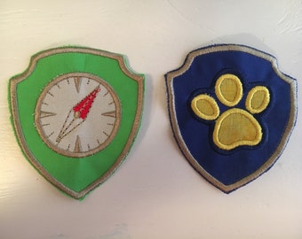 Paw Patrol Badges-Tracker and Apollo