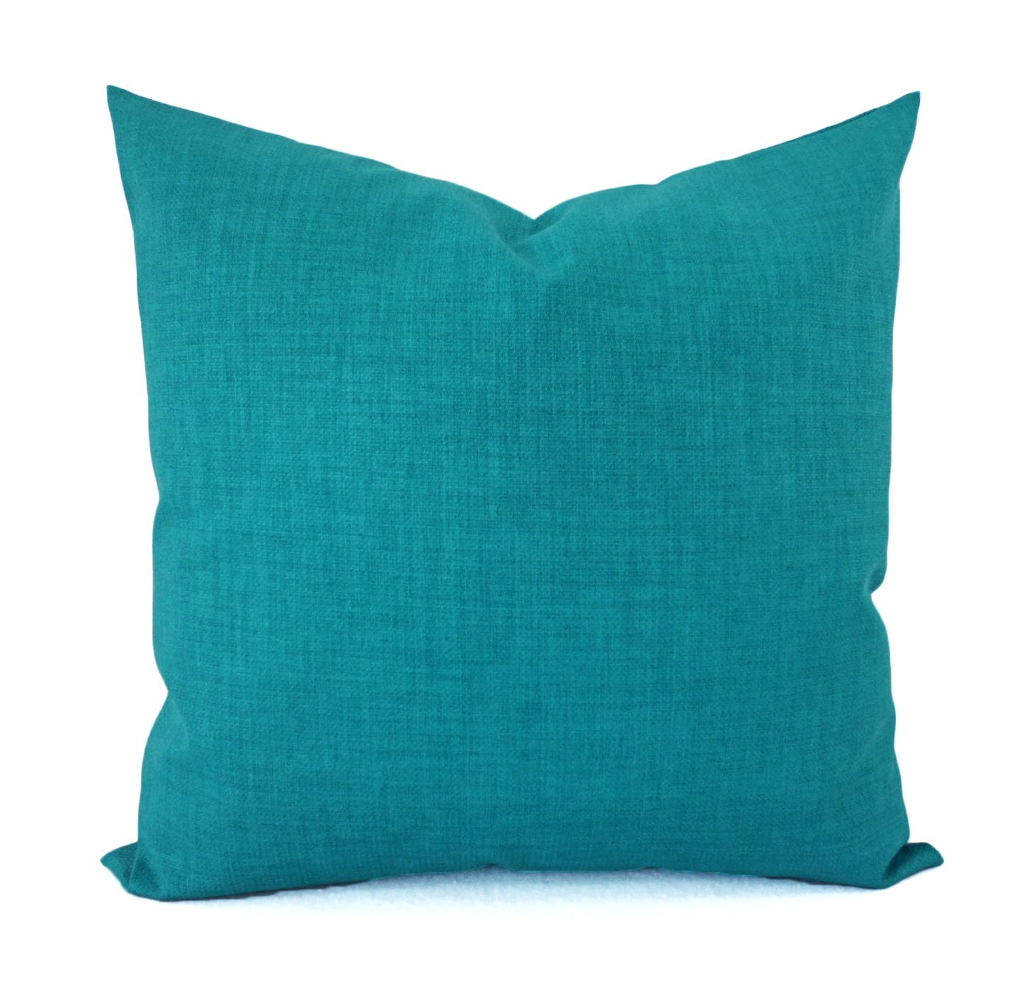 Two Solid Pillow Covers Turquoise Pillows Patio Pillow