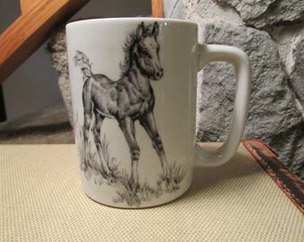Ortagiri Pencil Sketch Colt Foal Horse Mug Cup - Gibson Greetings Cards Inc