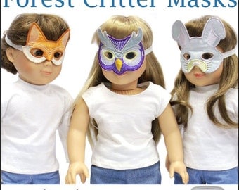 Pixie Faire Doll Tag Designs Forest Critter Masks Machine Embroidery Designs