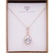 Rose Gold Luxe Cubic Zirconia Teardrop Necklace Luxe