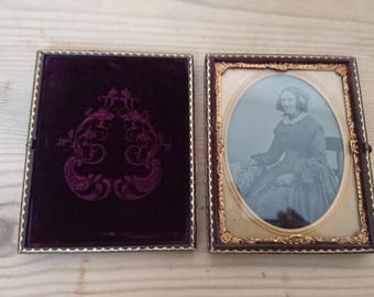 Antique Daguerreotype cased photo of a lady