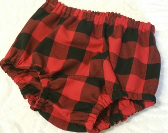 Diaper Cover, Baby Boy Diaper Cover, Newborn Diaper Cover, Toddler Diaper Cover, Buffalo Plaid Diaper Cover, Black and red Diaper Cover
