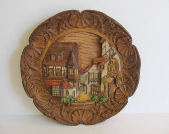 German Wall Plaque, German Wood Plaques, Wood Plaques, Wall Decor, Germany, German Decor, Rudesheim Drosselgosse, Drusselhof, Wall Plaques