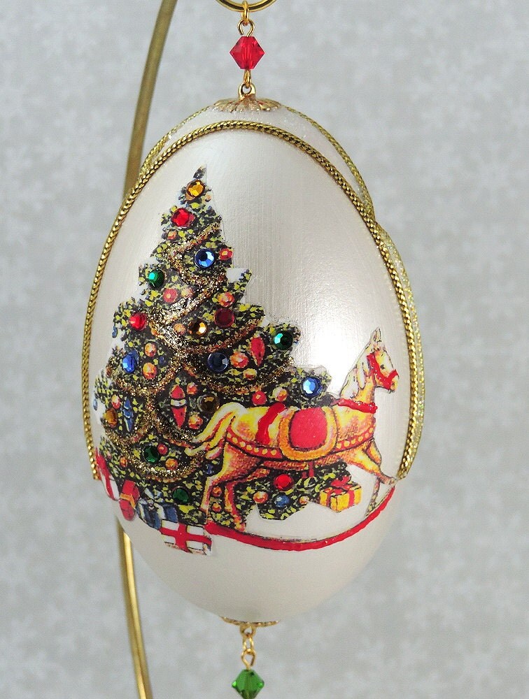christmas tree w rocking horse ornament by natalieorigstudio christmas tree w rocking horse ornament by natalieorigstudio