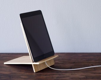 Wooden iPad mini stand, iPad stand, iPad Mini Docking Station, Docking Station, Tablet Docking Station