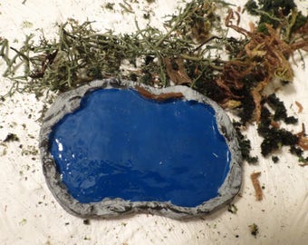 Ho Scale/ Model Train small pond -doll house diorama Painted Blue or unpainted Model train dollhouse diorama miniatures