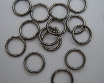 Black plated 6mm jump rings pack of 200 jumprings, gunmetal hematite colour