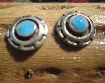 Turquoise and Sterling Post Earrings