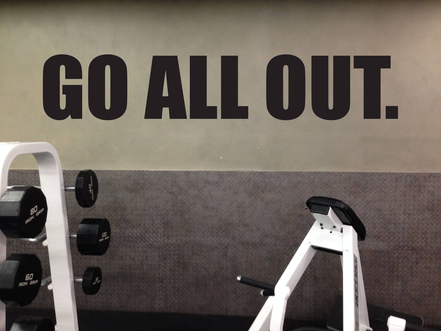 Weight Room Wall Decor, Gym Layout Ideas, Gym Wall Sticker