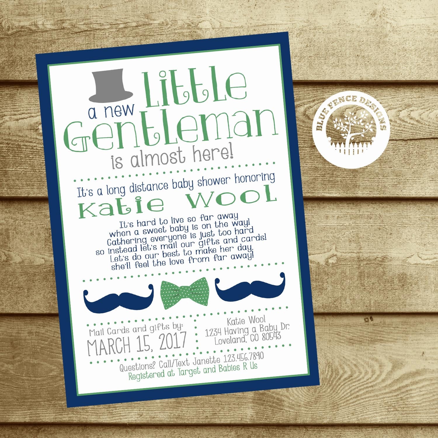 Long Distance Baby Shower Invitations 8