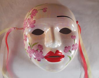 Ceramic mask wall decor.