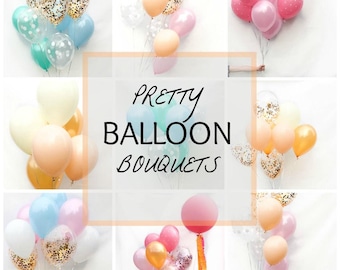 Assorted Balloon Bouquets- You pick! Pastel Latex Balloons, Pretty Party Balloons for Gender Reveal, Baby Showers and Birthdays