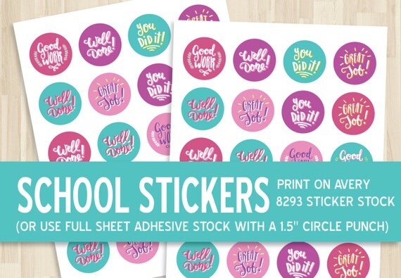 Printable Encouragement Stickers | items similar to printable school stickers Printable Encouragement Stickers | items similar to printable school stickers