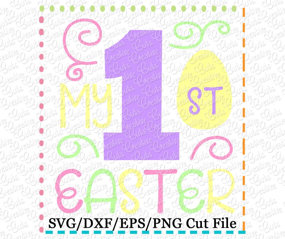 Download My 1st Easter SVG Cutting File, 1st easter svg, 1st easter ...