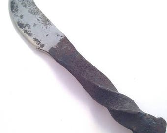 Now On Sale Railroad Spike Knife Collectible knife Hand Forged Knife Hunting Knife Blacksmith Knife Display