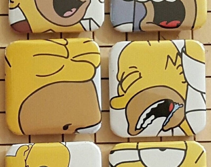 Button Pins, The Simpsons, The Simpsons Pin, Homer, Animation, Cute Pins