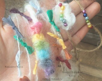Rainbow Tieback Newborn Photography Prop , Rainbow Bows and other Rainbow Headbands , Rainbow Collection