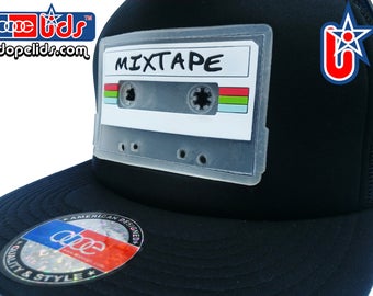 smARTpatches Truckers Vintage Style Clear Mixtape Cassette Trucker Hat Cap by lidstars headwear