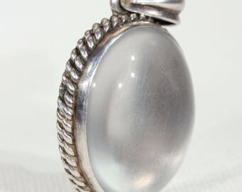 Antique Victorian Crystal Silver Locket c. 1880