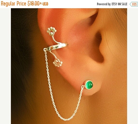 ON SALE 15 OFF Silver Ear Cuff Ear Climber Climber by