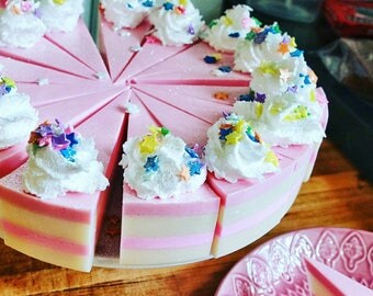 Birthday Cake Soap / novelty soap / birthday gift / party favors / glycerin soap