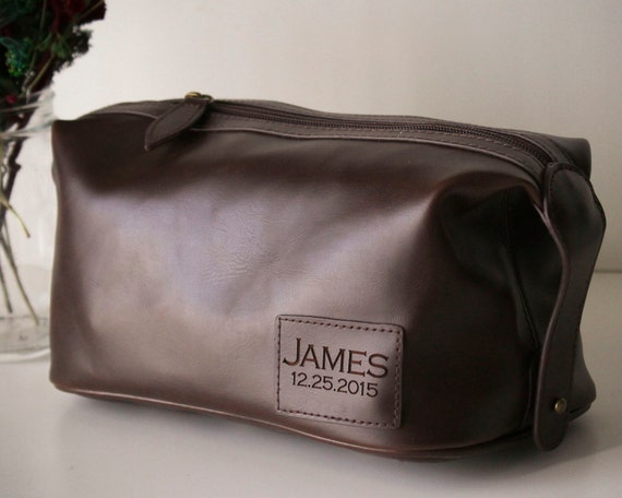 Personalized Groomsmen Gifts Mens Toiletry Bag Personalized