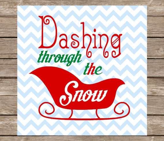 Download Dashing Through the Snow SVG Christmas SVG Cut File Holiday