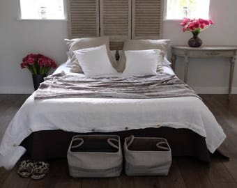 Linen DUVET COVER, Stonewashed Linen Bedding, Linen Bedding. Queen Duvet Cover, King Duvet Cover. Hygge your home! WHITE
