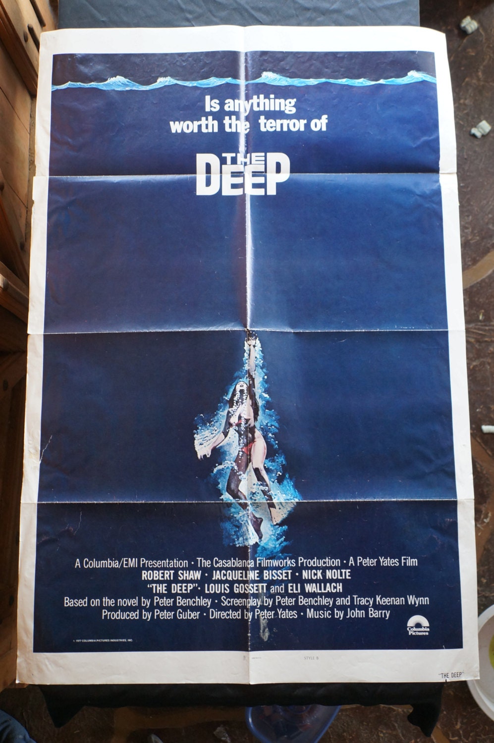 1977 The Deep Original One Sheet Movie Poster