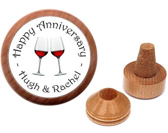 Cork stopper. Personalized Anniversary gift for couple. Anniversary gift idea. Wedding anniversary gift for parents, couple