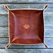 Valet Tray (Medium 8x8"). Rust Dublin Valet Tray. Corgi Leather Co. Travel Valet Tray (Rust) Catch All