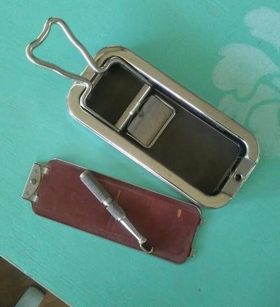 Vintage Rolls Razor Antique Razor Kit Silver Retro Razor Strop