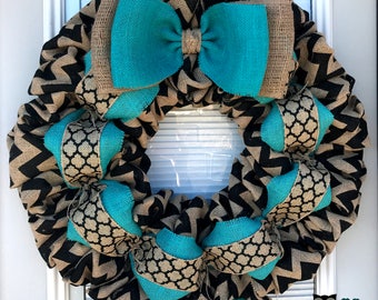 Burlap Wreath - Home Decor Wreath - Everyday Burlap Wreath - Burlap Wreaths, Wreath for All Year, Wreaths, Wreath Decor