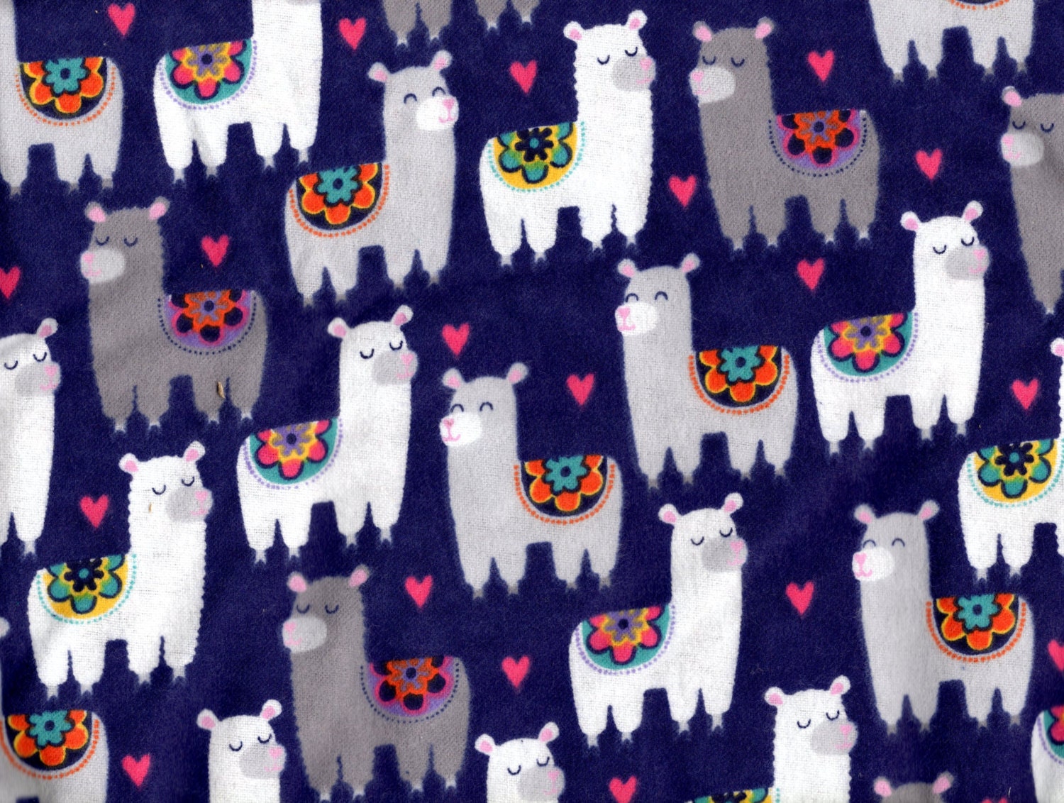 Llama Flannel Fabric Cotton Flannel Fabric Quilting fabric