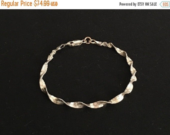 Storewide 25% Off SALE Vintage Italian Sterling Silver Twisted Designer Bracelet Featuring Classic Mid-Century Design Style