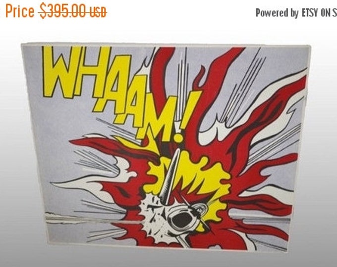 Storewide 25% Off SALE Highly Collectable Vintage Offset Lithograph "WHAM" by Roy Lichtenstein Mounted Poster Created By The Tate Gallery in
