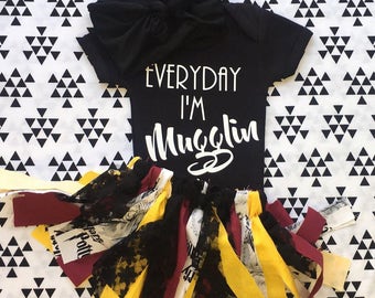Muggle outfit-harry potter inspired outfit-baby outfit-hp baby-toddler outfit-Griffindor baby-baby shower idea-baby shower gift-newborn