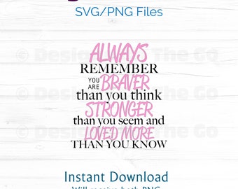 Free Free 88 You Are Braver Than You Believe Svg SVG PNG EPS DXF File