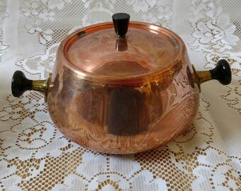 Service à fondue cuivre de marque suisse culinox Années 1960 - Arts de la table