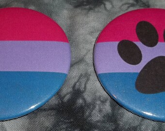Bisexual Button, 2.25" Pin Back Button, Metal, Liberation, Pride, Solidarity, Gender Fluid LGBTQIAP+, LGBTQ, LGBT, Furry, Bi