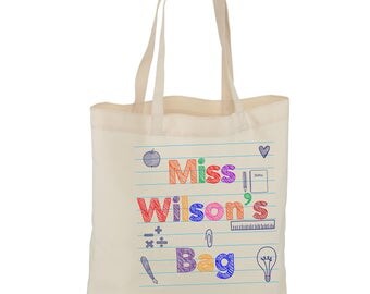 Teacher tote bag Personalised bag Thank you gift End of Term Teacher Gift Appreciation Present unique idea Thank you Teacher Gift