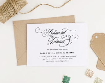 Rehearsal Dinner Invitation Template • Printable Rehearsal Dinner Template • Rustic Theme • We Dine •Word or Pages • MAC or PC