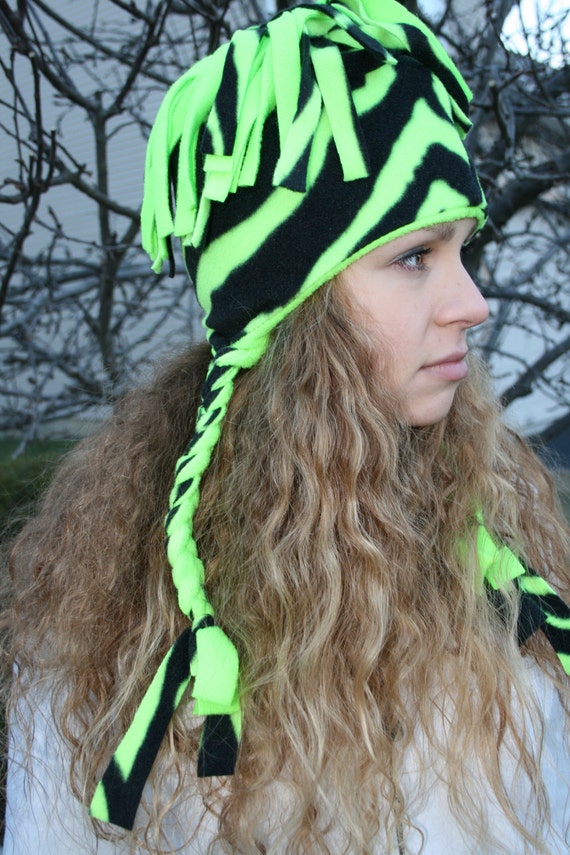 Womens Winter Hat Bizarre Fleece Hat by GoOutsideAndPlayUSA